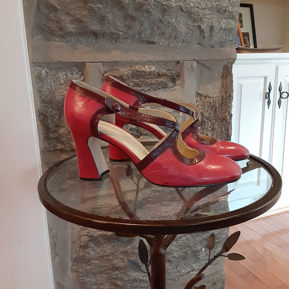 Clifford &amp; Wills Shoes Vintage Cw Pink Burgundy Pumps